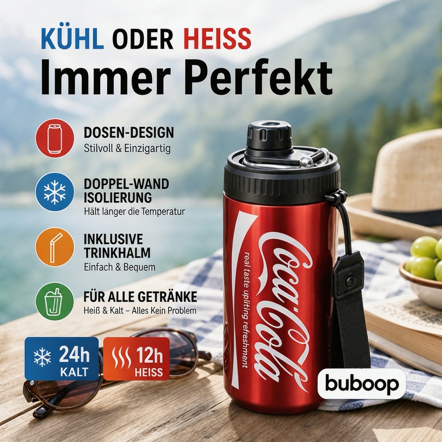 đ„Ăber 50.000 verkaufte Exemplare!đ„€Doppelwandiger, isolierter Becher aus Edelstahl in Form einer Cola-Dose