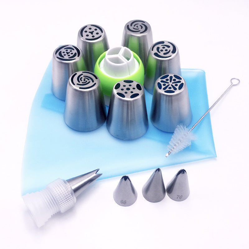 🔥🎁 2+1 GRATIS!!🍰Jetzt 50 % Rabatt! Set mit Spritztüllen für Blumendekorationen – Russisches Spritztüllen-Set, Tortendekorations-Tüllen für selbstgemachte Buttercreme-Tulpen- und Rosen-Tortendekorationen