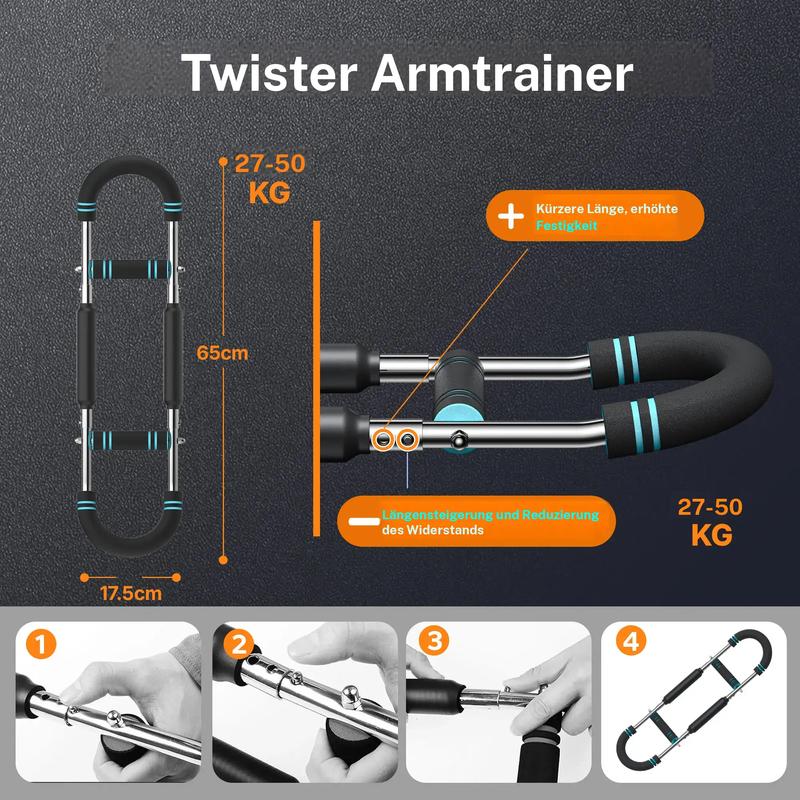 📢📢50 % RABATT !! ⏰Einstellbare Gewichtsstange für Armtrainer, Arm und Rumpfkrafttrainingsgeräte, Trainieren Sie überall: Wohnzimmer, Homeoffice, Garage. Kompakt & effektiv.