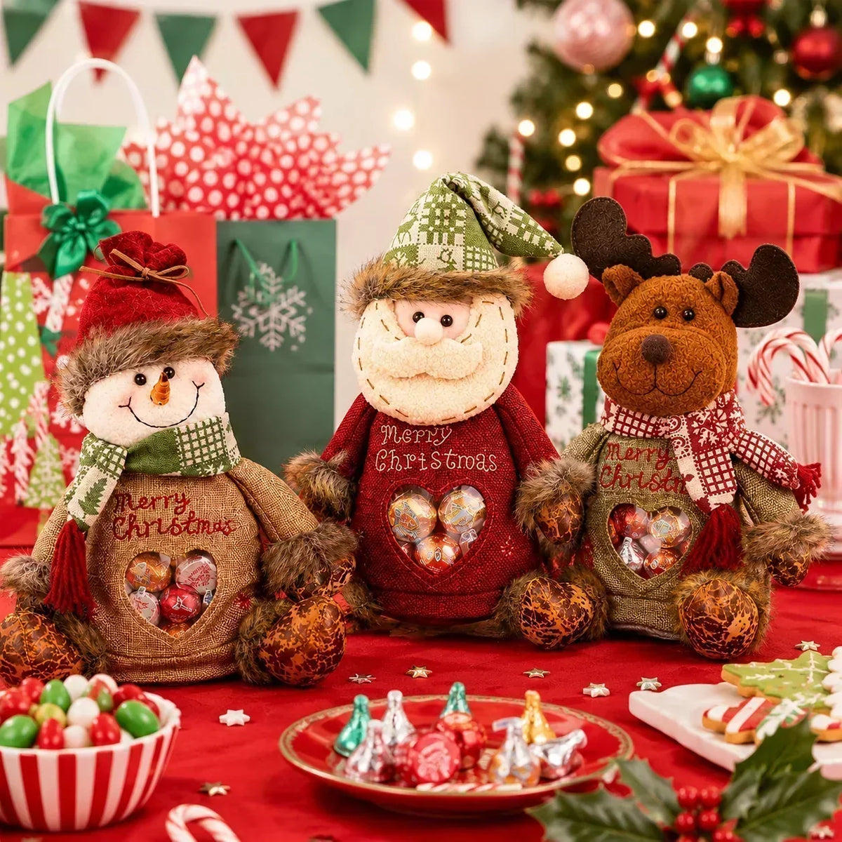【🎁Letzter Tag 50 % Rabatt】🎉🎅Weihnachtsgeschenktüten mit Reißverschluss