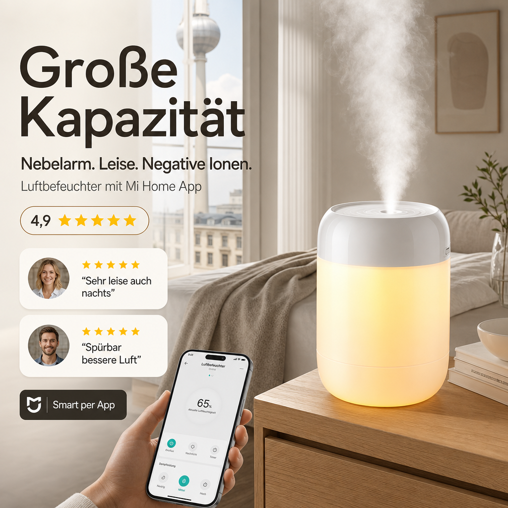 📢📢 50 % RABATT!! 🥳 KOSTENLOSER VERSAND 💞💨 2-in-1-Lautloser, verstellbarer Ventilator mit Fernbedienung und Licht fürs Schlafzimmer