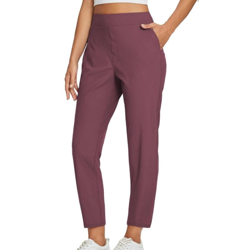 ⏰Limited Time Sale-50% OFF🔥Hochtaillierte elastische Damenhose mit Reißverschlusstaschen