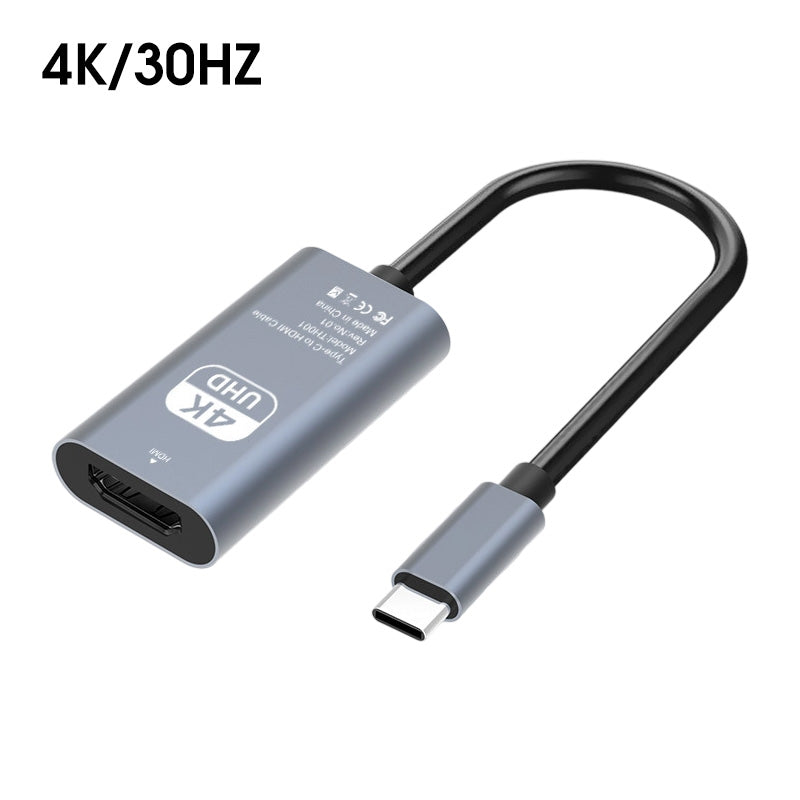 📢📢50 % Rabatt!! ⏰⚡ 4K Ultra HD Typ-C auf HDMI Screen-Mirroring-Adapter – Plug & Play, kein Treiber nötig | 🎬 Großes Kino & mehr für Ihr Laptop/Handy!