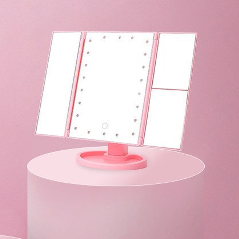 📢📢50 % Rabatt!! ⏰💄Dreifach klappbarer Kosmetikspiegel mit Beleuchtung für perfekte Perspektiven | Ihre beste Beauty-Investition✨✨