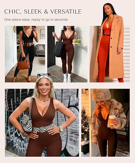 🎉Letzter Tag Aktion 49% RABATT💞Deep-V-Shapewear mit Bruststütze Atmungsaktiver High-Waist-Bauchkontroll-Jumpsuit