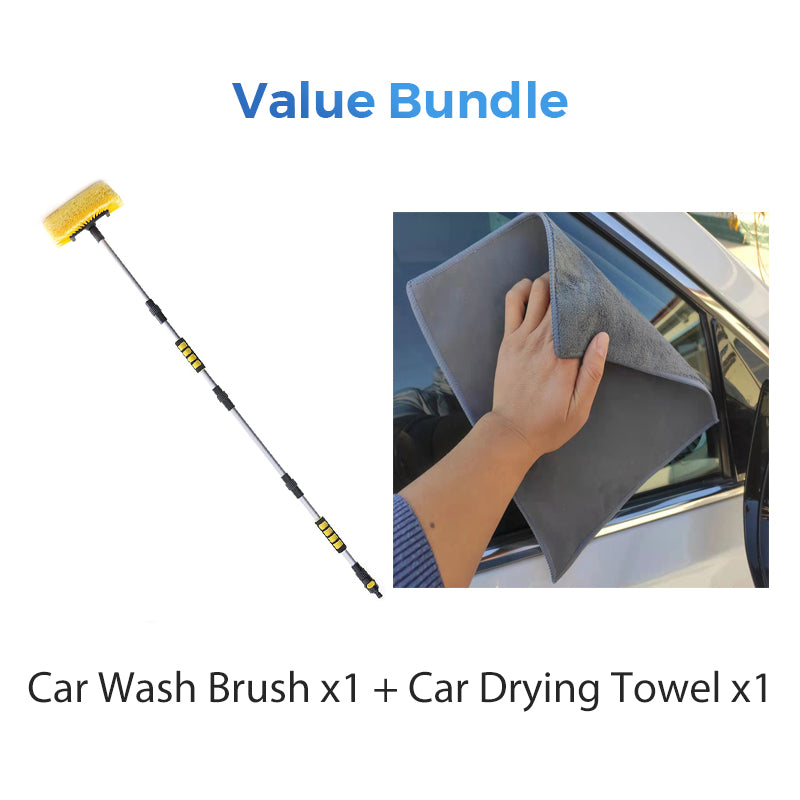 🚗 Ausziehbare Autowaschbürste – 60" langer Stiel, 360° Reinigung! ✨ Höher reichen, smarter schrubben – schonend zum Lack, hart gegen Schmutz! 🧼💦