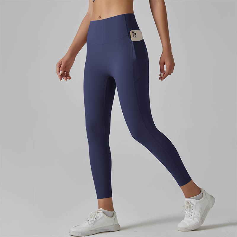 🥳 2026 HOTSELLER ❤️🔥 50% RABATT 🥰 Figurformende Leggings mit hohem Bund und Seitentaschen – straffend, po-formend und optisch schlanker