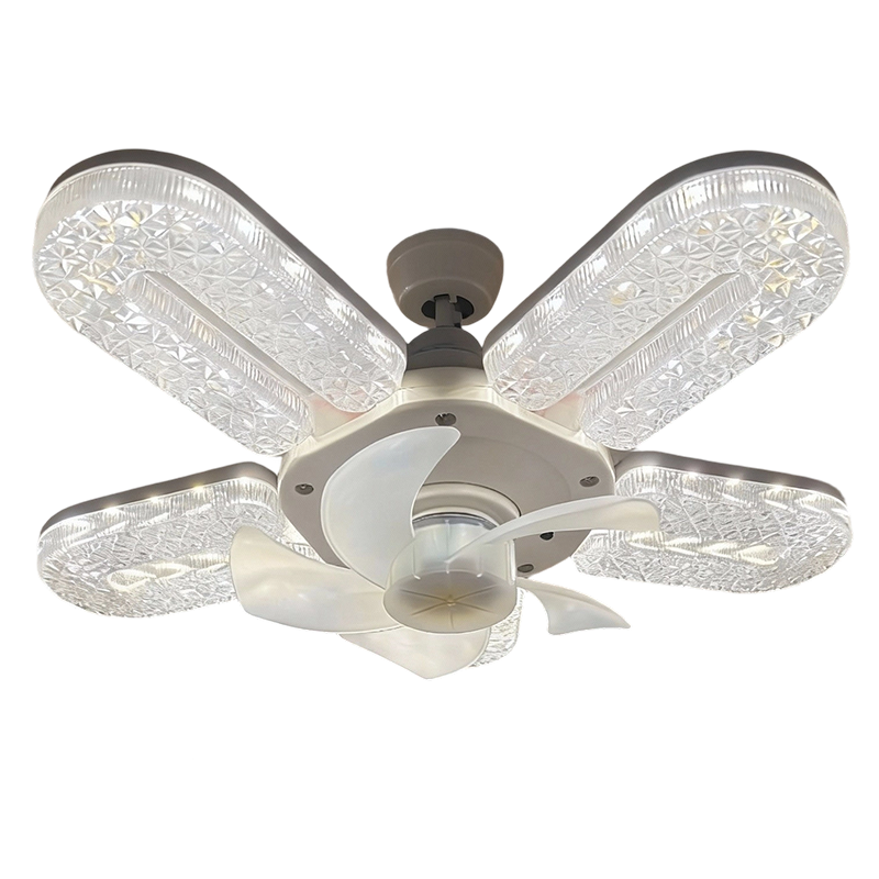 📢📢50 % Rabatt!! ⏰🔥Zeitlich begrenztes Angebot-LED-Lüfterleuchte mit 5 Flügeln und Kristall-Effekt💡💨