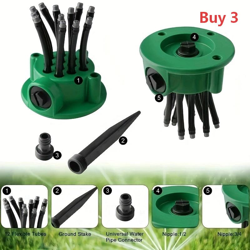 📢📢50 % Rabatt!! ⏰🎁 2+1 GRATIS!! 🌿💦Präzisions-Gartensprenger mit 360°-Abdeckung💚