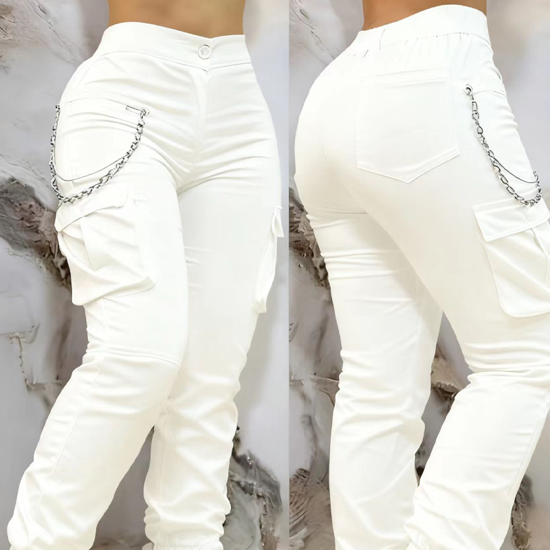 🔥🔥 NEW 2026 STYLE 🥳💞 Damen Cargohose schmal geschnitten mit vielen Taschen
