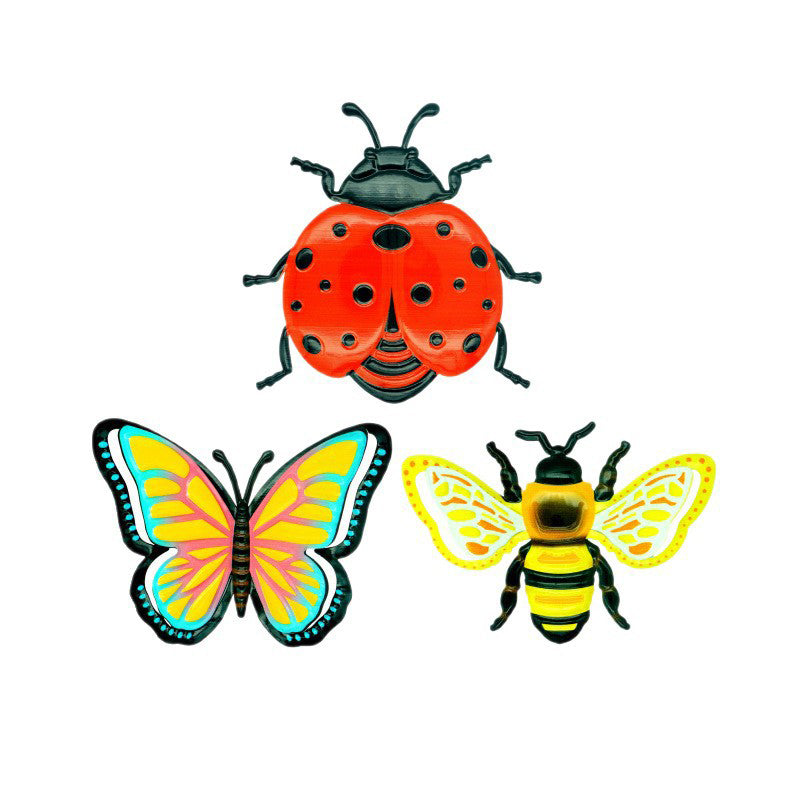🐝 Nur für kurze Zeit: 50 % Rabatt! ✨ 3D-Insekten-Wanddekorationen – Biene, Schmetterling, Marienkäfer, wetterfest