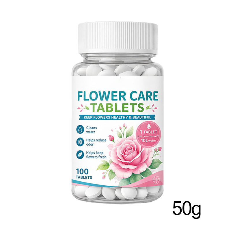 🥳 50 % Rabatt!! 🌸Blumenkonservierungs-Wasserreinigungstabletten💐 Eine Tablette – hält Blumensträuße frisch und Vasenwasser kristallklar