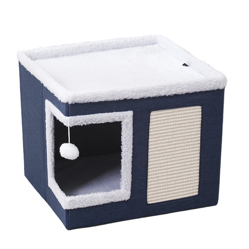 ✨50% Rabatt✨🐱 2-in-1 Faltbarer Haustierhocker mit Stauraum – Gemütliches Katzen- & Hundebett und praktischer Sitzhocker🏠