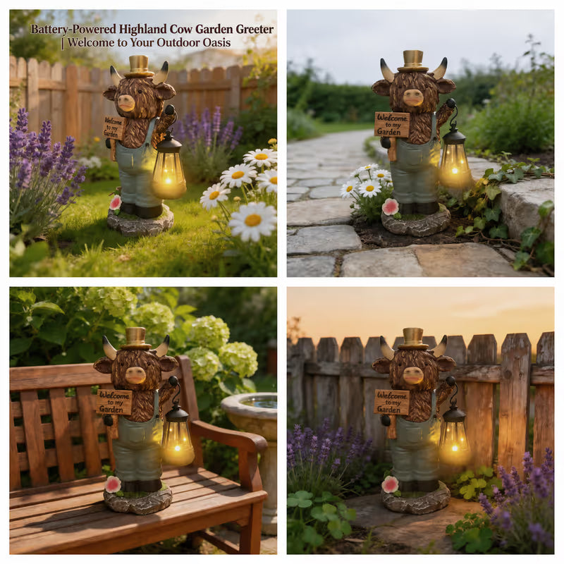 🐮☀️ 50 % RABATT! Solar-Gartenlampe Hochlandkuh | Niedliche Außenbeleuchtung für eine gemütliche Gartenatmosphäre ✨