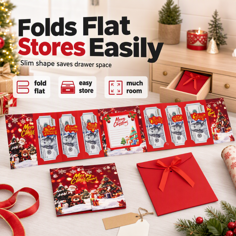 🔥🎁1+1 GRATIS!!🎄🎅Festliche Geldgeschenkkarte