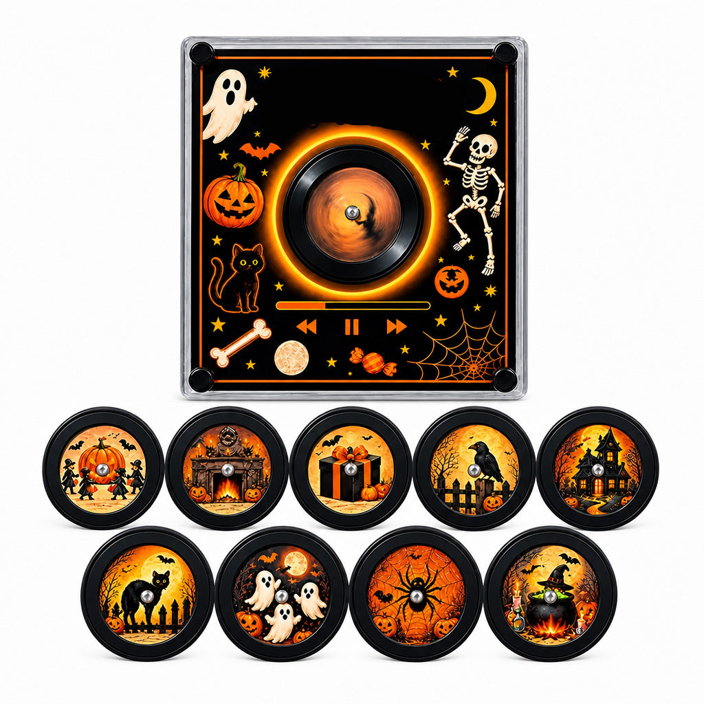 🔥🎄2026 Neuheit!! 🎅🎃Weihnachts-Kühlschrankmagnet-Set im Schallplattenspieler-Design mit NFC-Musikbox