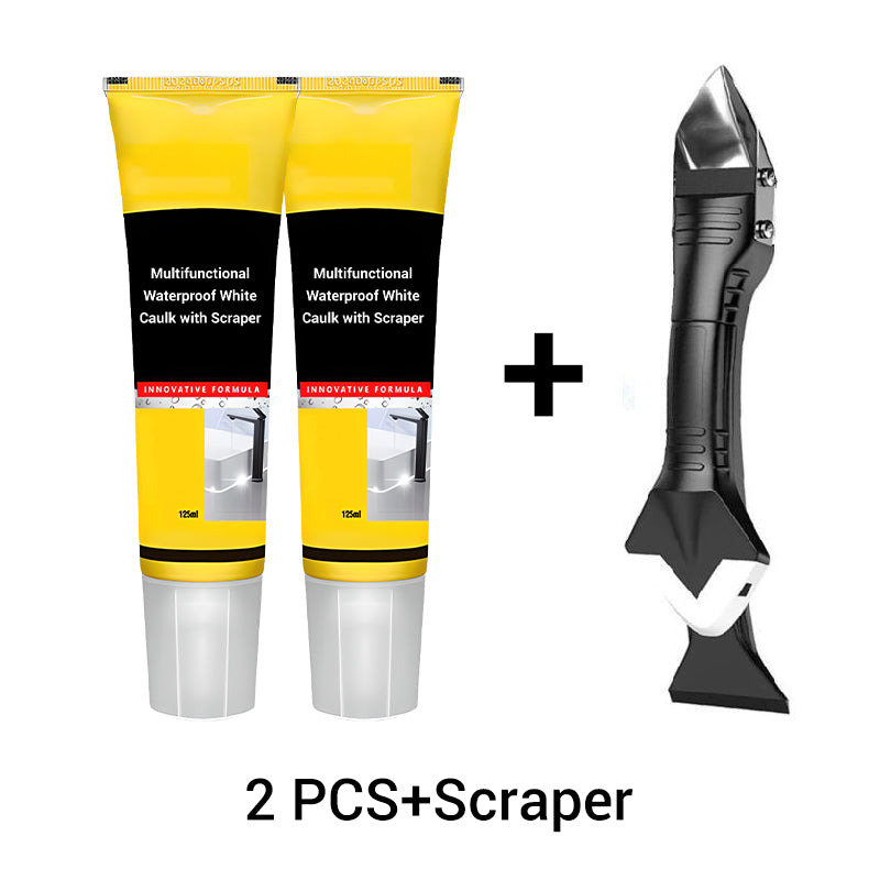 ✨2 kaufen, 1 gratis✨Multifunktionale, wasserfeste, weiße Dichtungsmasse mit Schaber🛠️🧱