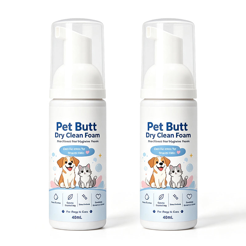 🔥 2+1 GRATIS!!🧼Trockenreinigungsschaum für den Po von Hunden und Katzen – kein Abspülen erforderlich