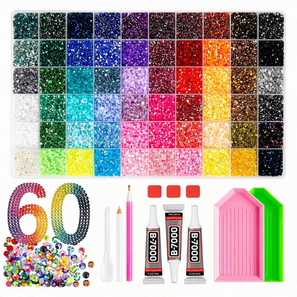 🎨 50 % Rabatt! 💎DIY Strassstein-Set – Dekorative Schmucksteine für Karten, Kleidung & Bastelarbeiten