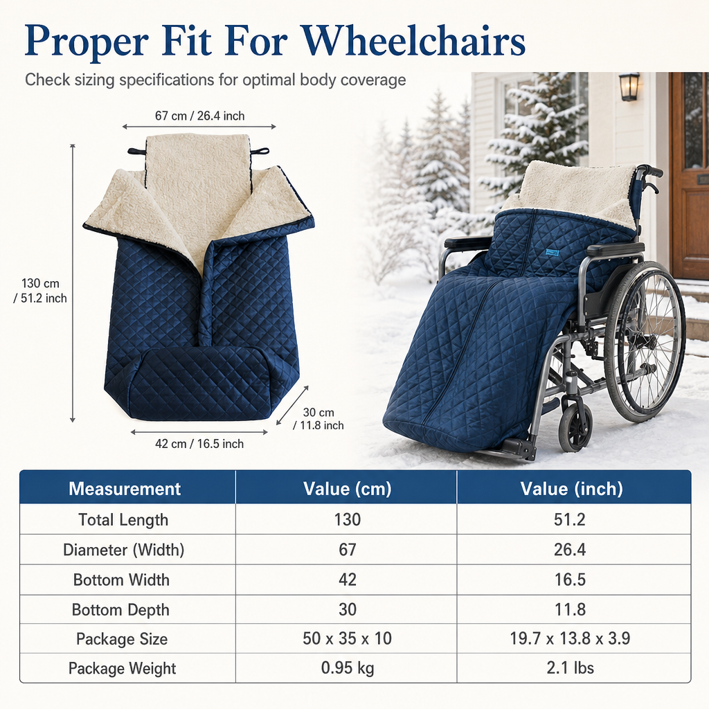 🧣Verdickte, warme Rollstuhldecke, winddichter Beinschutz für ältere Menschen im Winter