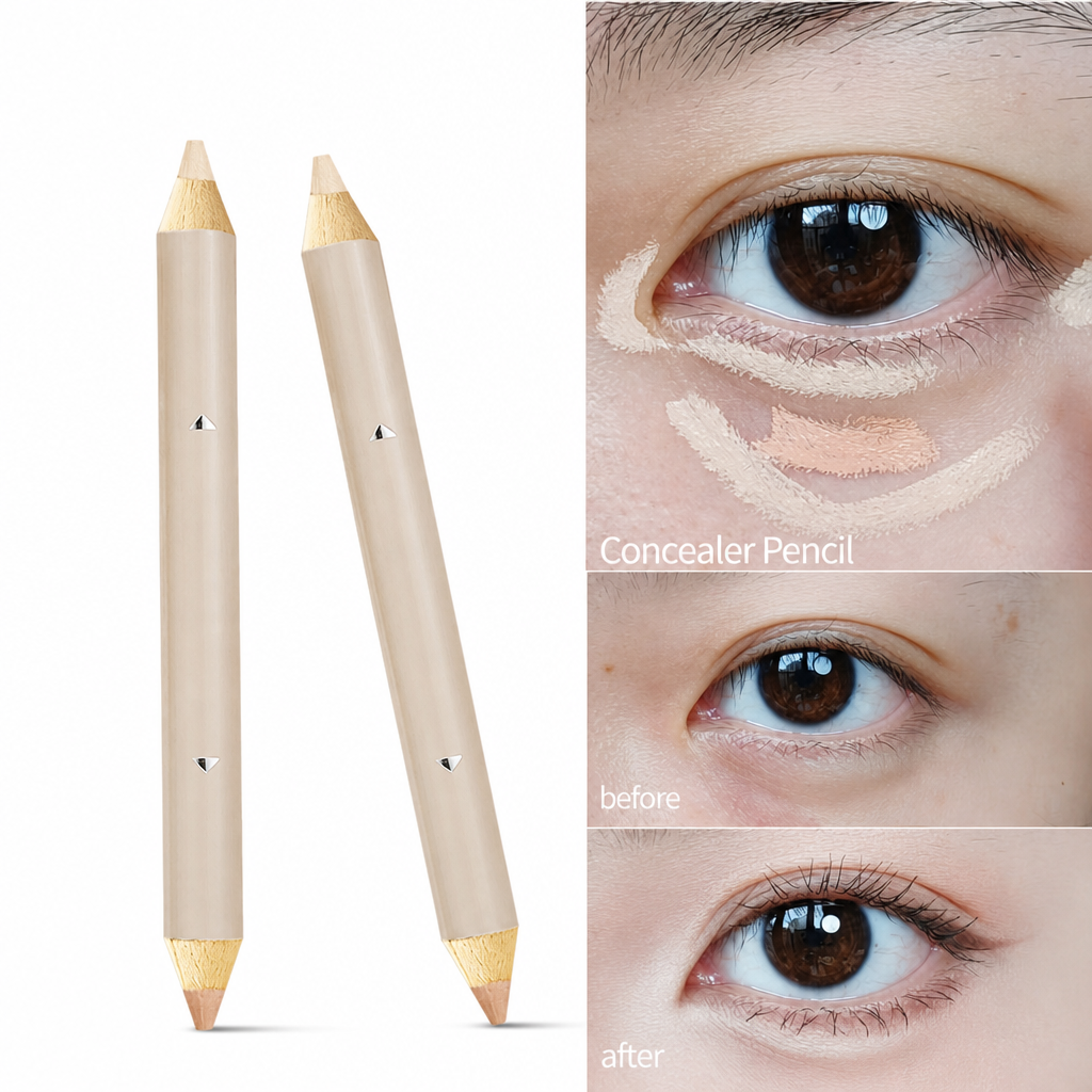 Doppelseitiger, feuchtigkeitsspendender Concealer-Stift für faltenresistentes und feuchtigkeitsspendendes Gesichts-Make-up – ideal für Anfänger zum Abdecken von Unreinheiten und Flecken.
