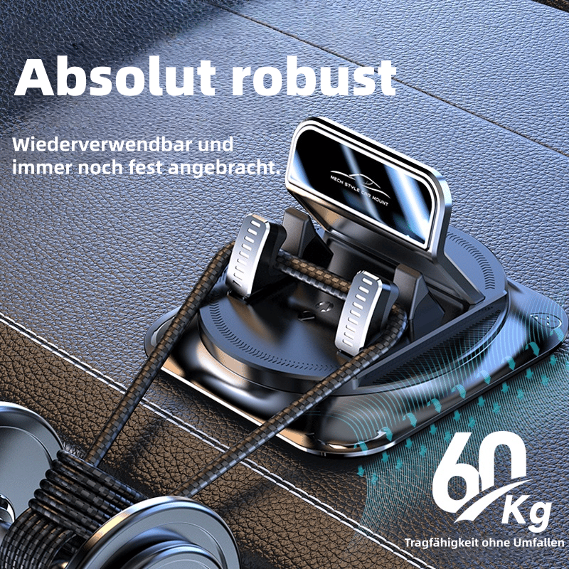 🚗Drehbarer Auto-Handyhalter fürs Armaturenbrett – 360° verstellbar & rutschfest – Freisprech-Handyhalterung 🛡️
