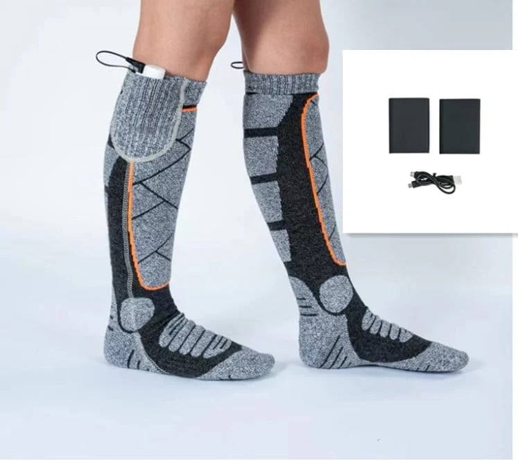 Waschbare, wiederaufladbare Heizsocken für Damen und Herren