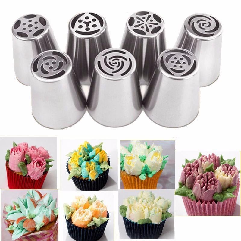 🔥🎁 2+1 GRATIS!!🍰Jetzt 50 % Rabatt! Set mit Spritztüllen für Blumendekorationen – Russisches Spritztüllen-Set, Tortendekorations-Tüllen für selbstgemachte Buttercreme-Tulpen- und Rosen-Tortendekorationen
