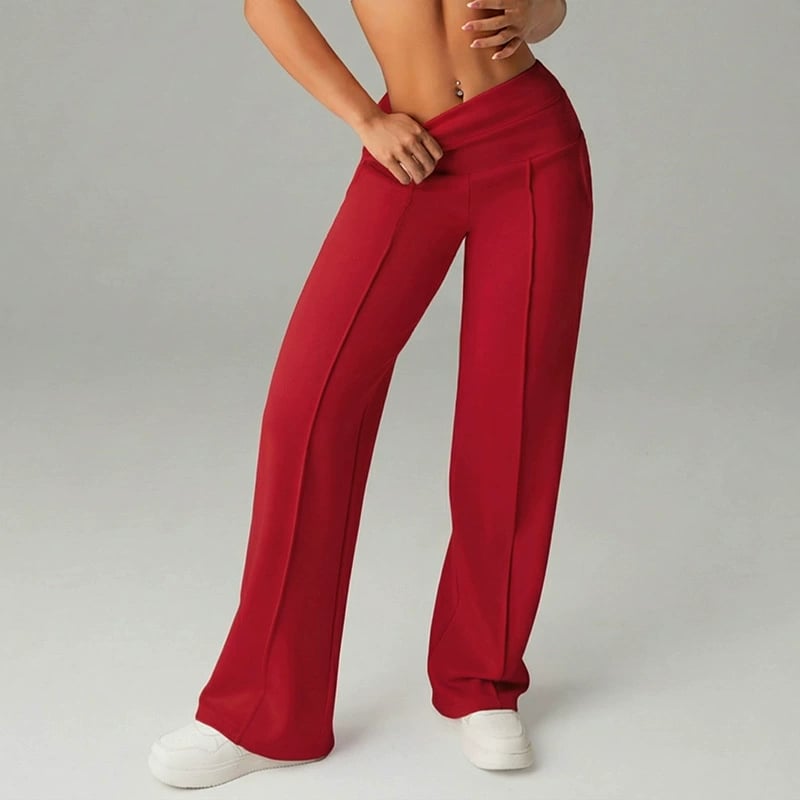 🎉LETZTER TAG AKTION – 50% RABATT 👖✨ Damen Weite Straight-Leg-Hose mit hohem Bund – Stretchstoff + Praktische Taschen + 9 Farben! ✨