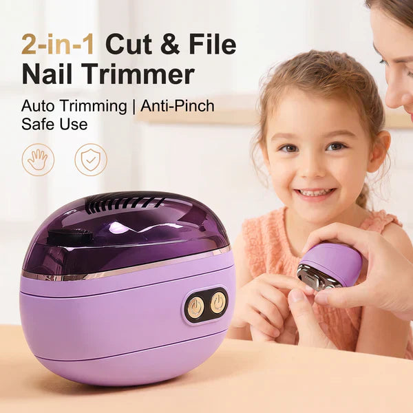 🔥🌟 2-in-1 Smart Electric Nail Clipper & Polisher ✂️ & Polisher for All Ages 👨‍👩‍👧‍👦 💅