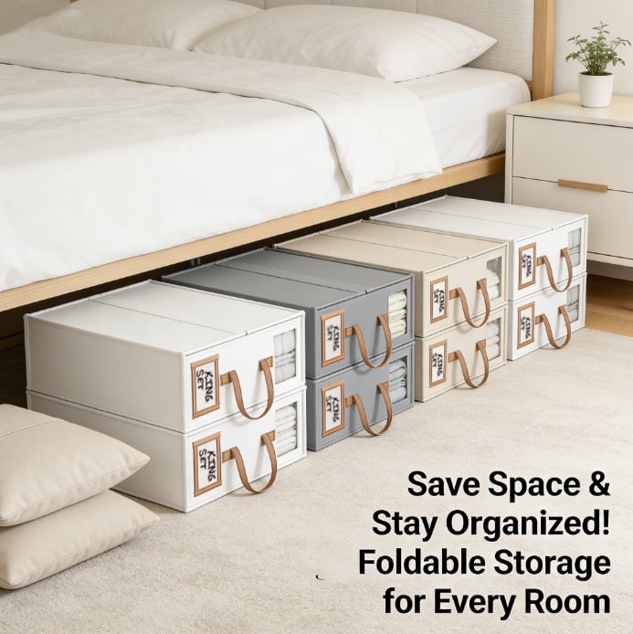 📢 JETZT 50 % RABATT!! ⏰ Faltbarer Organizer für Bettwäsche‑Sets