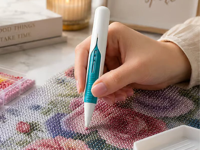 🔥🎁 2+1 GRATIS!! 🥳💞 50K+ VERKAUFT! ⚡💎 Automatischer Diamantmal-Stift mit Perlenablage-Set