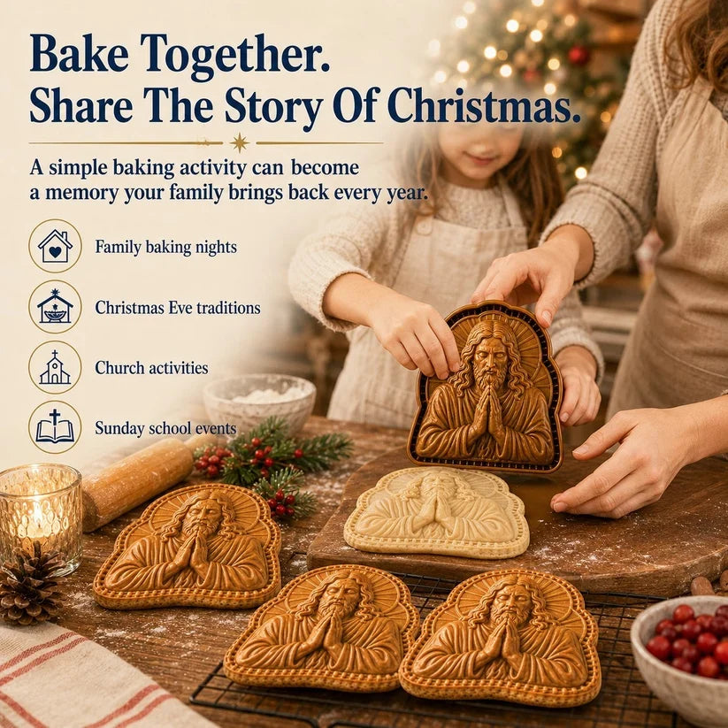 🔥🎁KAUFE 1, ERHALTE 1 GRATIS🔥✝️ Mini‑Weihnachts‑Pasteten‑Formen mit Glaubens‑ & Jesus‑Christus‑Motiven | Wiederverwendbare geprägte Formen für detailreiche Pasteten mit Gebetstexten, perfekt als Weihnachtsgeschenk🥧✨