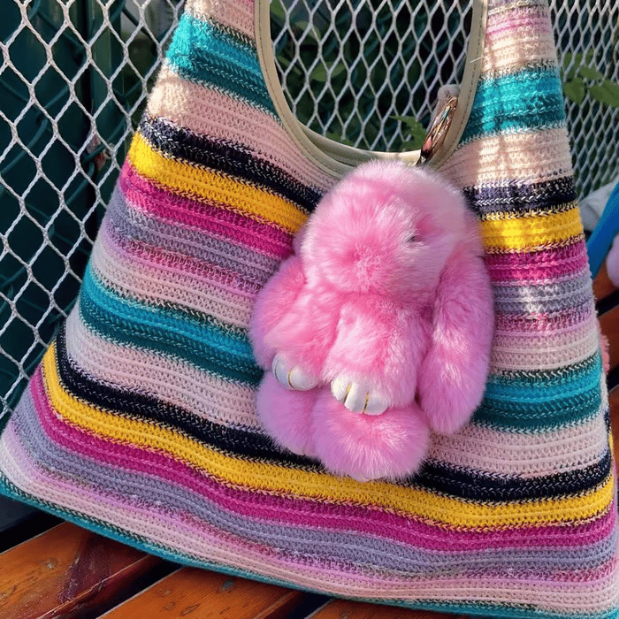 📢📢50 % Rabatt!! 🏆🐰 Handgefertigte, weiche Hasen-Pompon-Anhänger | Jedes Stück einzigartig gefertigt, weich und detailverliebt🎀🎁