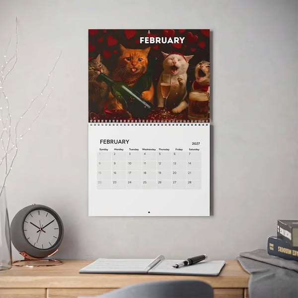 🍺🐱Betrunkene Katzen Kalender 2027