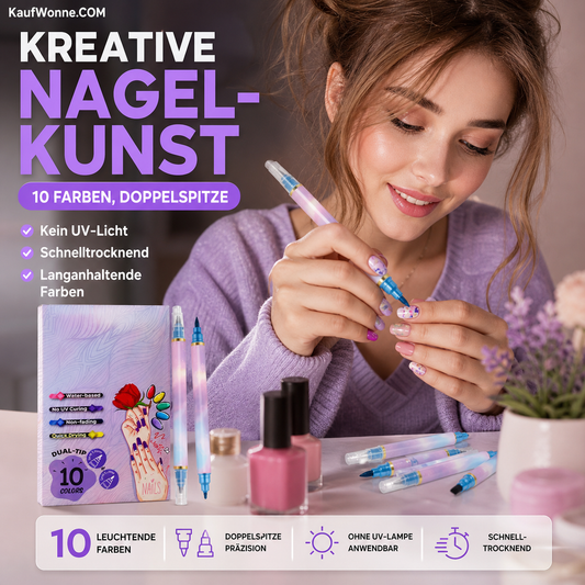 🥳2026 HEISSER VERKAUF🥳💞Über 50.000 verkauft!⏳✨10-Farben-Nagelmarker-Set mit zwei Spitzen