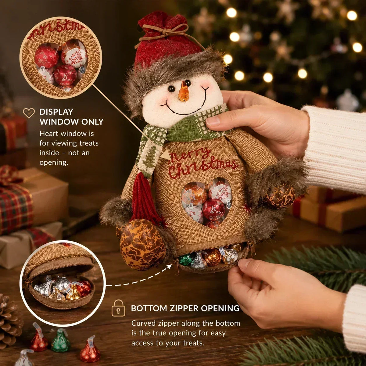 【🎁Letzter Tag 50 % Rabatt】🎉🎅Weihnachtsgeschenktüten mit Reißverschluss