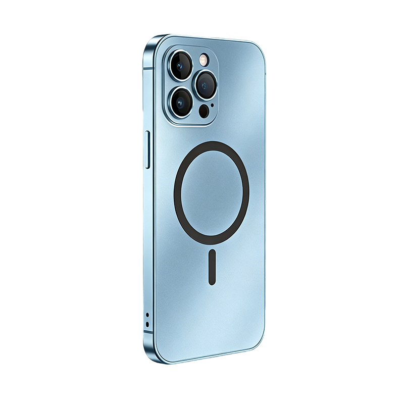 Magnetische Aufladung Aluminium Metall Bumper Matte Case Cover für iPhone