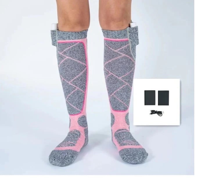 Waschbare, wiederaufladbare Heizsocken für Damen und Herren