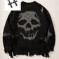 🔥Neu eingetroffen 50% reduziert🎁Pullover mit Skelett-Print und überschnittenen Schultern | Trendiger Streetwear-Look