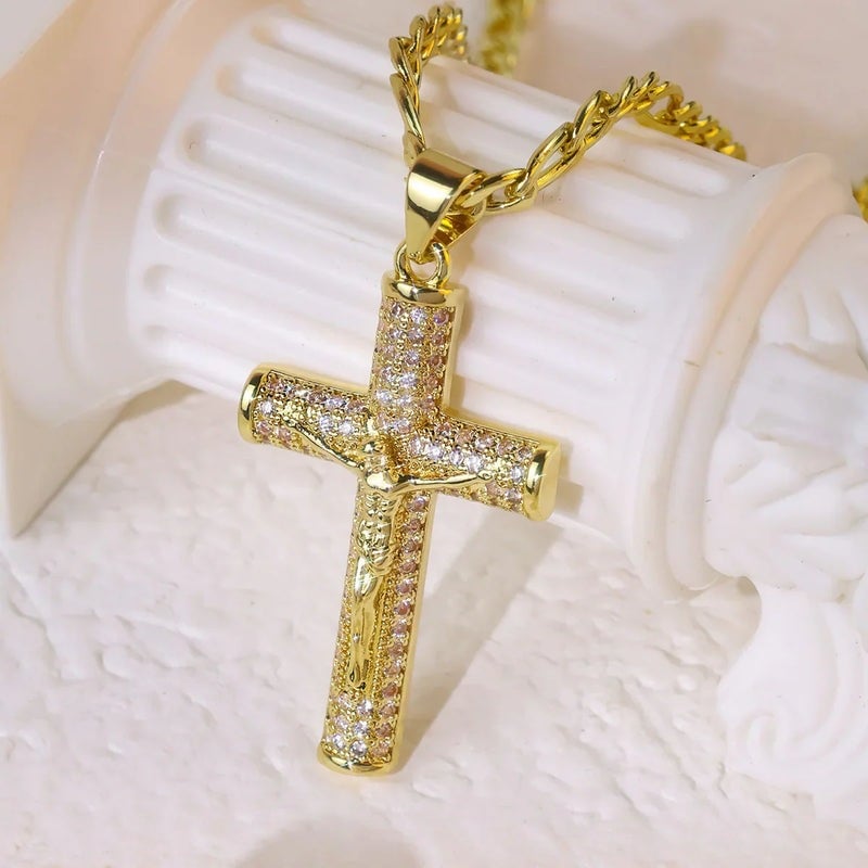 🎁 WINTER GROSSVERKAUF | 50% RABATT NUR ZEITLANG! ✝️ Jesus-Kruzifix-Anhänger-Halskette