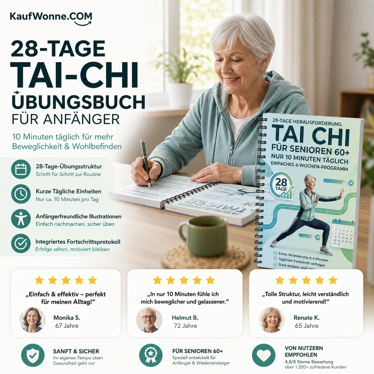 ⏰Wellness-Highlight | 28-Tage Tai-Chi-Buch🧘☯️