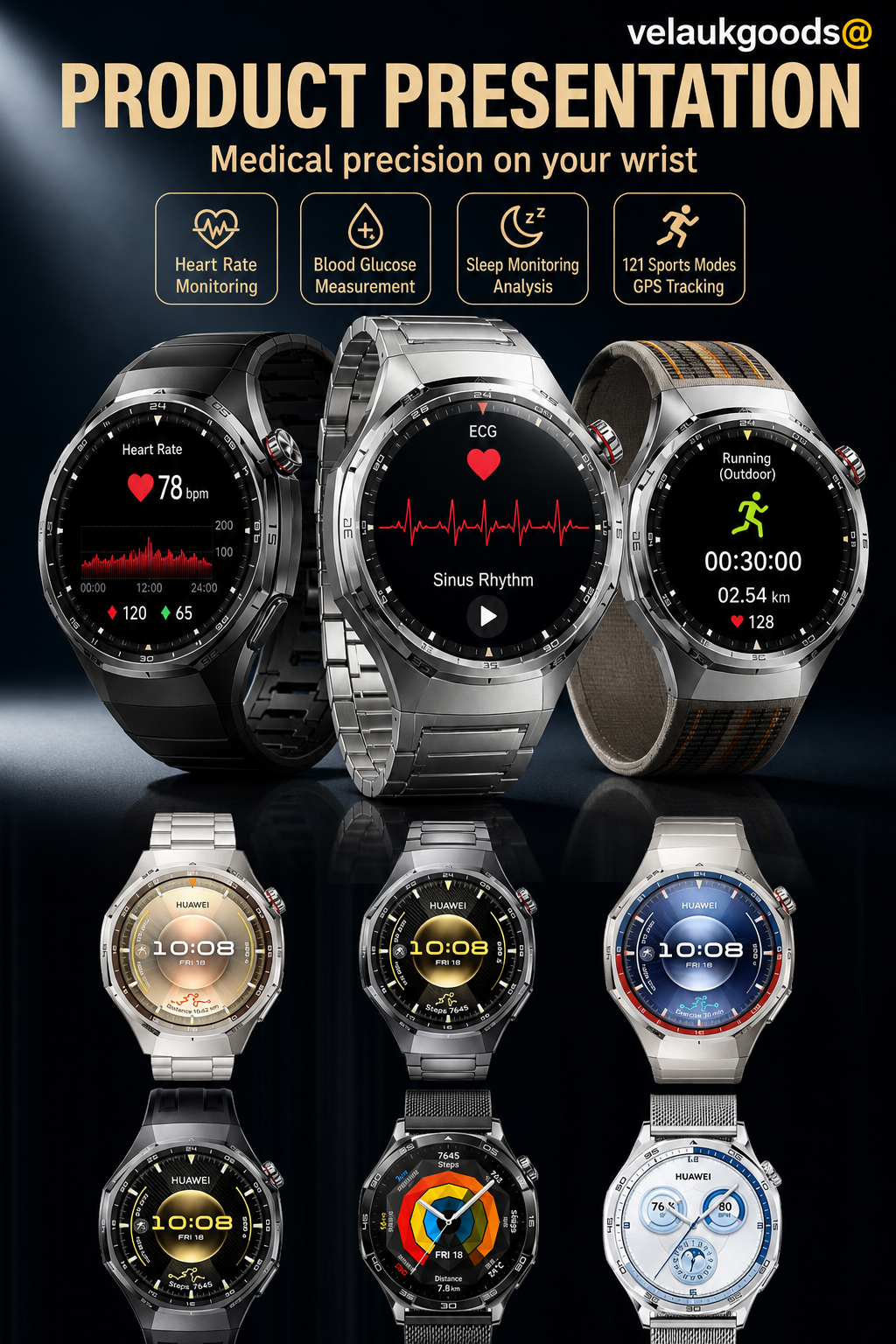 GT6pro Bluetooth-Smartwatch mit Anruffunktion – Bestseller