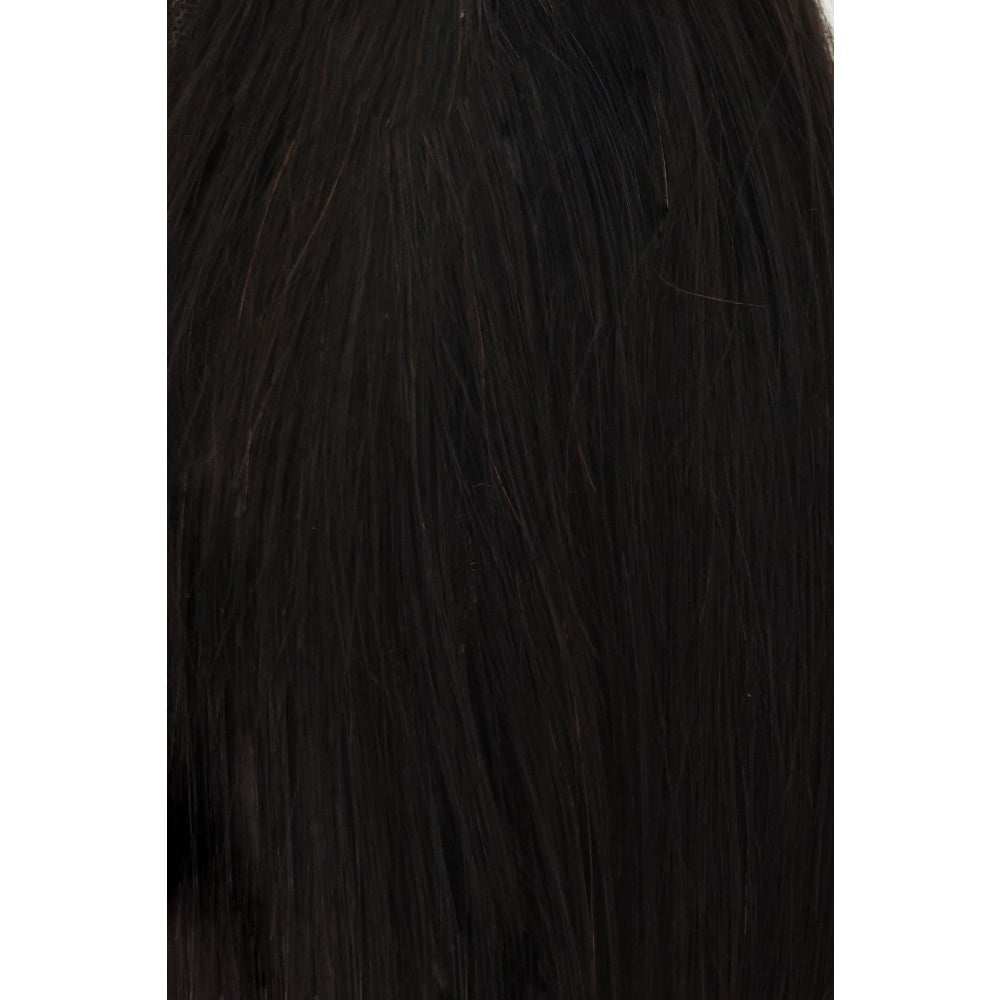 🔥Versandkostenfrei⏰ Nur noch heute 50% Rabatt! 🖤 Damen Clip-in Haarteil in natürlichem Schwarz | Unsichtbare Spitzenhaarverlängerung gegen dünne Stellen & Geheimratsecken, natürliches Echthaar-Look ✨
