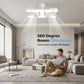 🌬️✨ Doppelter Deckenventilator mit LED-Beleuchtung – modernes Design mit Fernbedienung für Wohn- und Schlafzimmer