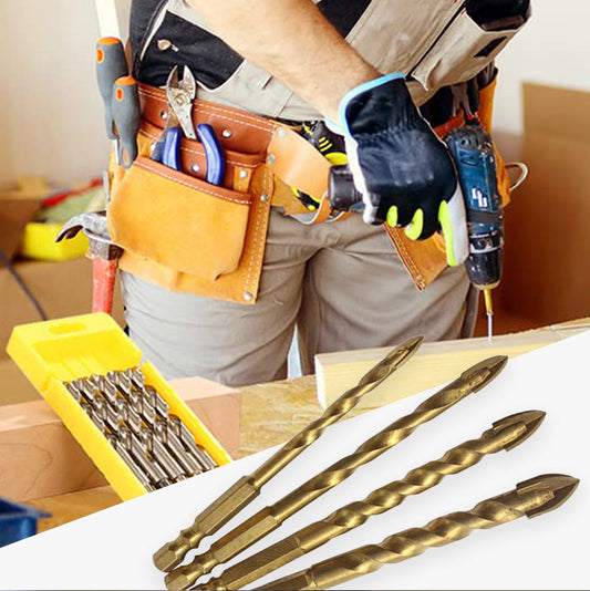 ⚡ 50% RABATT! 🔩 VIERSCHNEIDIGER KREUZBOHRER (4 STück/SET) – Für Beton/Stein/Metall/Keramik, schnell & präzise bohren!