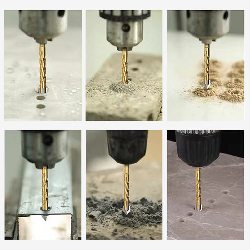 ⚡ 50% RABATT! 🔩 VIERSCHNEIDIGER KREUZBOHRER (4 STück/SET) – Für Beton/Stein/Metall/Keramik, schnell & präzise bohren!