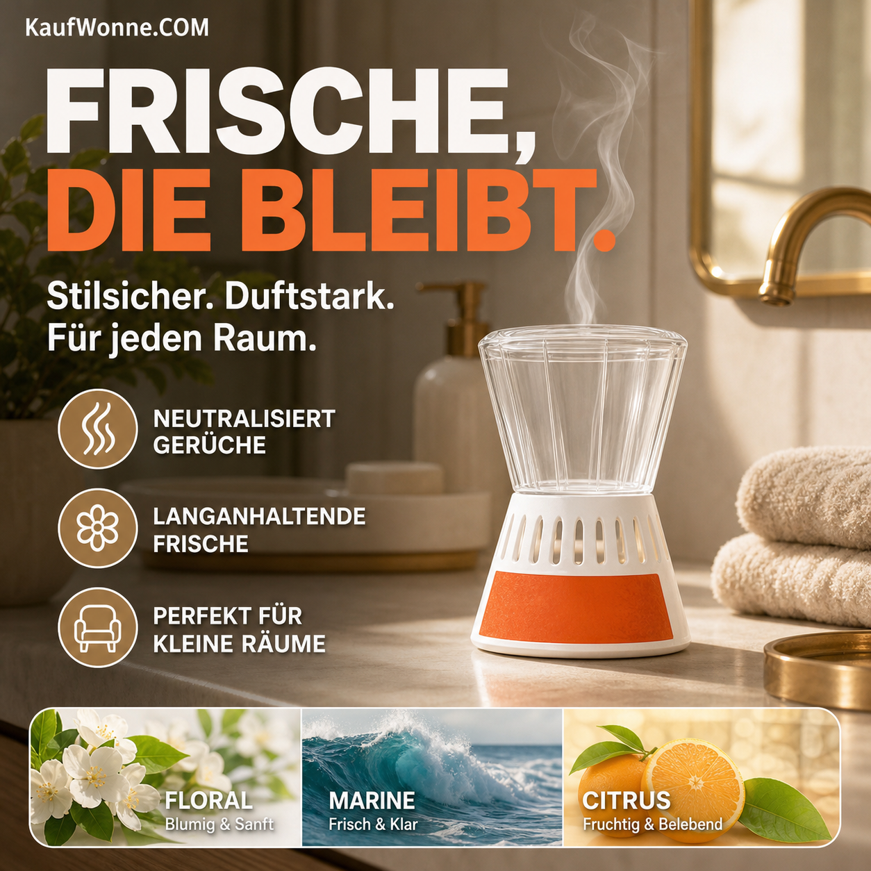 🌸Umgekehrte Sanduhr Aromatherapie-Lufterfrischer – langanhaltende Geruchsbeseitigung
