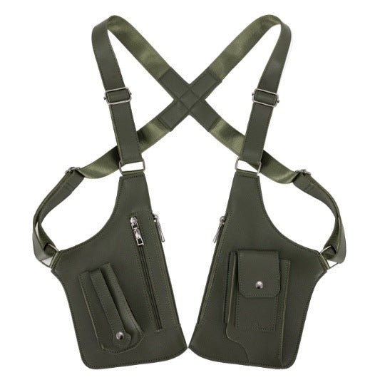 🔥Beliebter klassischer Stil🔥Anti-Diebstahl-Tasche im taktischen Stil für Herren mit doppeltem Schultergurt und mehreren Taschen