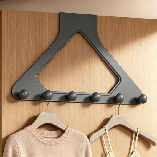 🏆50 % Rabatt!!🌈Cremefarbener Türhaken-Organizer, erhöht und verstärkt, ohne Bohren, robuste Hängevorrichtung für Mäntel, Hüte und Taschen fürs Schlafzimmer🚪